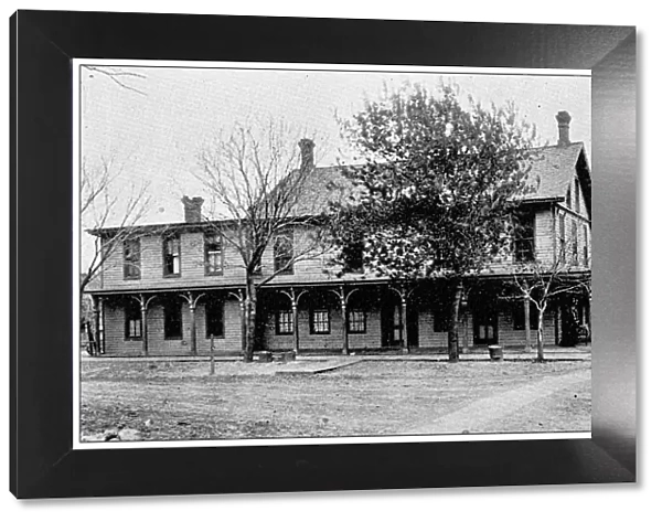 Antique photograph from Lawrence, Kansas, in 1898: Place Hotel