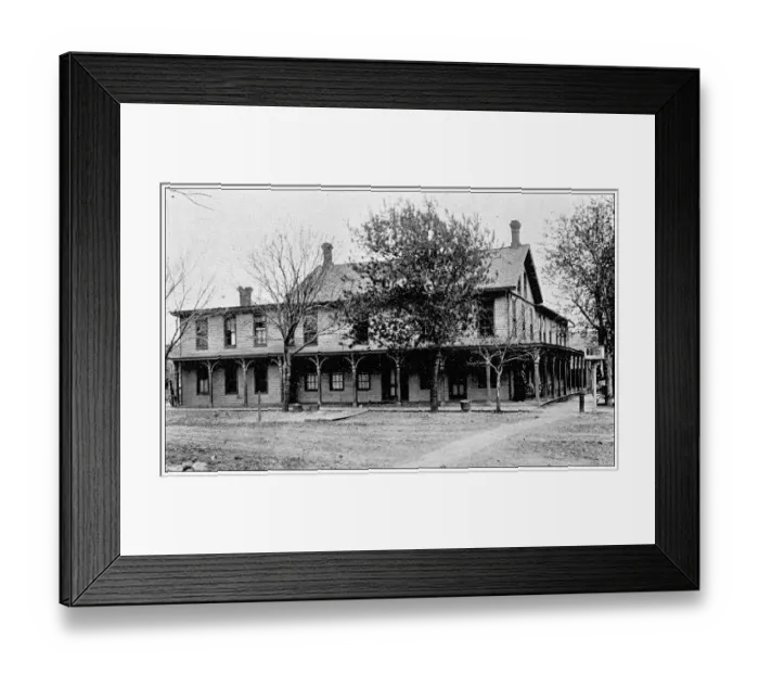 Framed Print : Antique photograph from Lawrence, Kansas, in 1898: Place Hotel Framed Print : Antique photograph from Lawrence, Kansas, in 1898: Place Hotel
