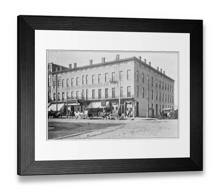 Framed Print : Antique photograph from Lawrence, Kansas, in 1898: Eldridge House Framed Print : Antique photograph from Lawrence, Kansas, in 1898: Eldridge House