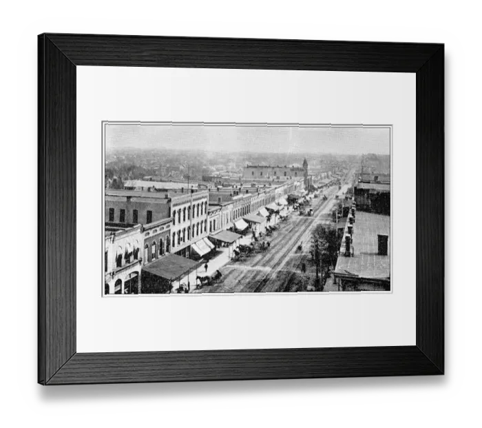 Framed Print : Antique photograph from Lawrence, Kansas, in 1898: Massachusetts Street Framed Print : Antique photograph from Lawrence, Kansas, in 1898: Massachusetts Street