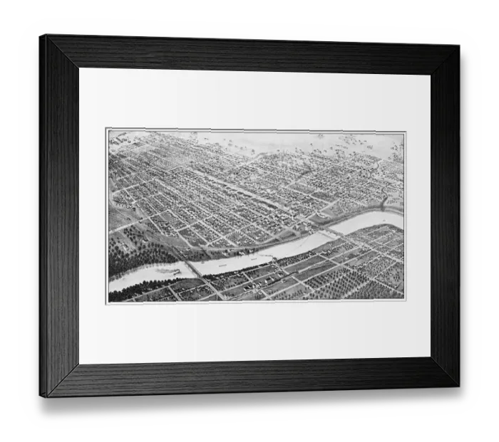 Framed Print : Antique photograph from Lawrence, Kansas, in 1898: Lawrence in 1880 Framed Print : Antique photograph from Lawrence, Kansas, in 1898: Lawrence in 1880