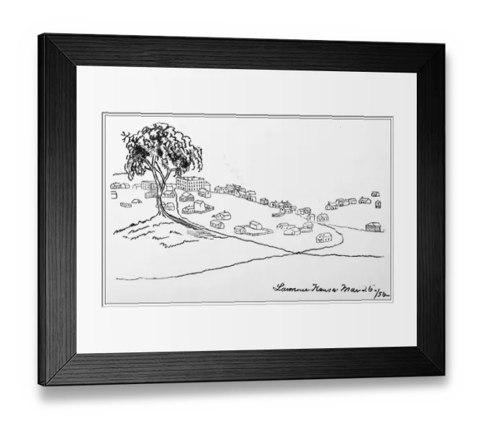 Framed Print : Antique photograph from Lawrence, Kansas, in 1898: Drawing of Lawrence in 1893 Framed Print : Antique photograph from Lawrence, Kansas, in 1898: Drawing of Lawrence in 1893