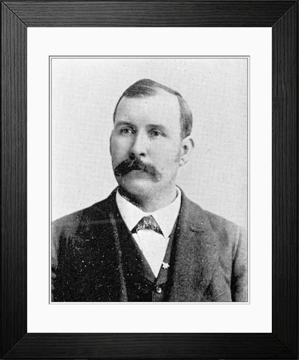 Framed Print : Antique photograph from Lawrence, Kansas, in 1898: I F Hughs, Commissioner 1st district Framed Print : Antique photograph from Lawrence, Kansas, in 1898: I F Hughs, Commissioner 1st district