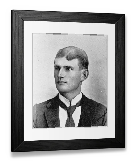 Framed Print : Antique photograph from Lawrence, Kansas, in 1898: Lloyd Duffee, County Surveyor