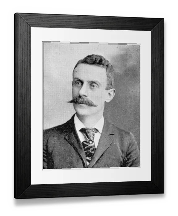 Framed Print : Antique photograph from Lawrence, Kansas, in 1898: Harry Dick, County clerk Framed Print : Antique photograph from Lawrence, Kansas, in 1898: Harry Dick, County clerk