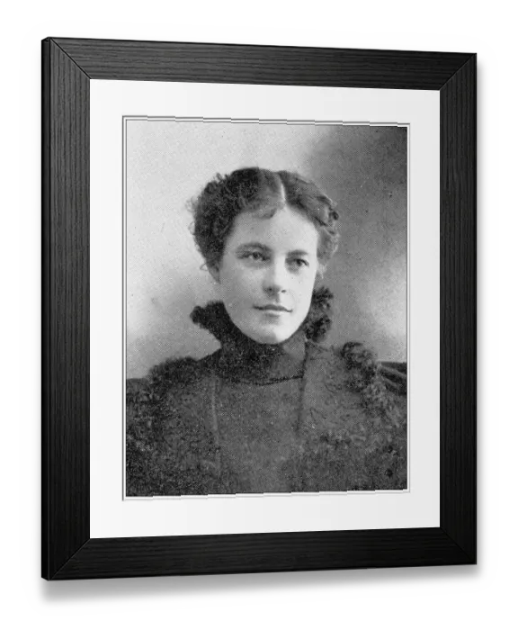 Framed Print : Antique photograph from Lawrence, Kansas, in 1898: Lillian M Cahill, Deputy treasurer