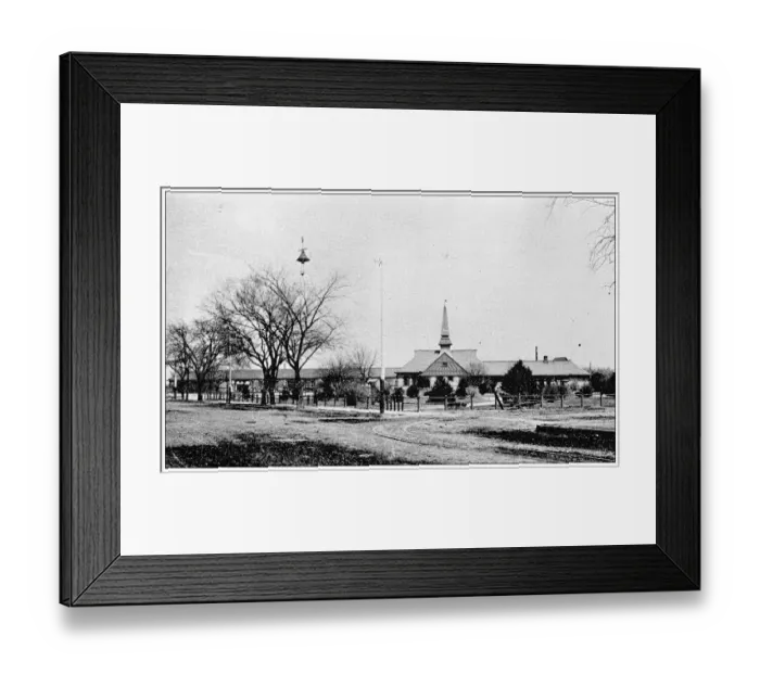 Framed Print : Antique photograph from Lawrence, Kansas, in 1898: Union pacific passenger depot Framed Print : Antique photograph from Lawrence, Kansas, in 1898: Union pacific passenger depot