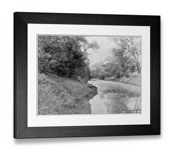 Framed Print : Antique photograph from Lawrence, Kansas, in 1898: Wakarusa River Framed Print : Antique photograph from Lawrence, Kansas, in 1898: Wakarusa River