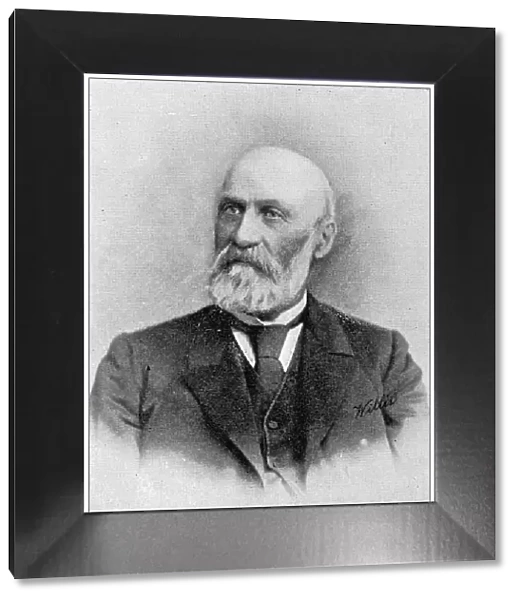 Antique photograph from Lawrence, Kansas, in 1898: Charles Robinson, First Governor of Kansas