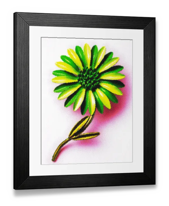 Framed Print : Green Flower Framed Print : Green Flower