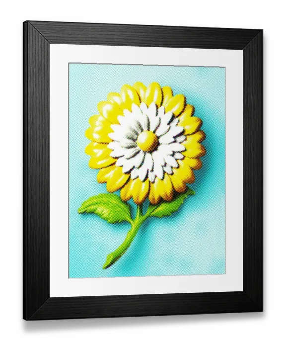 Framed Print : White and Yellow Flower Framed Print : White and Yellow Flower