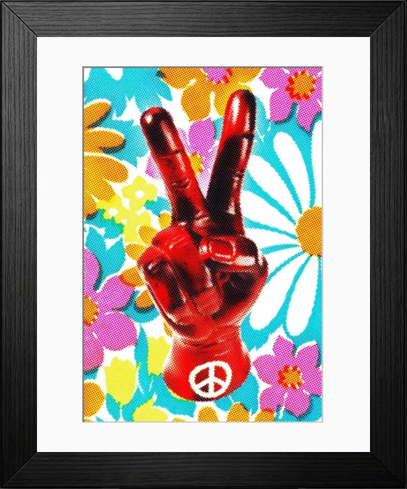 Framed Print : Hand Giving Peace Symbol Framed Print : Hand Giving Peace Symbol