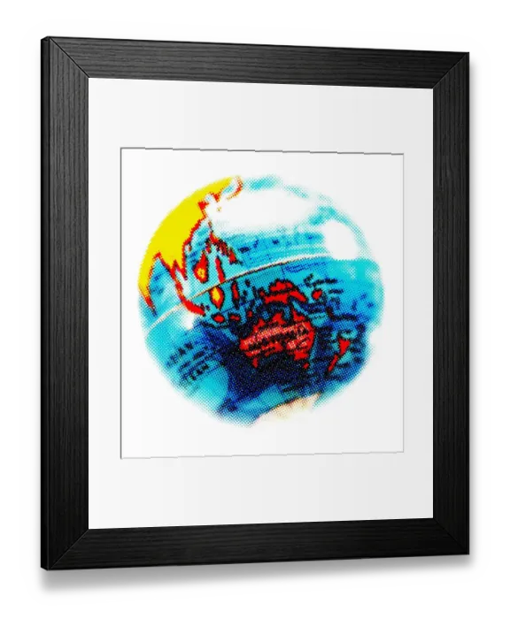 Framed Print : Globe of Earth Featuring Australia