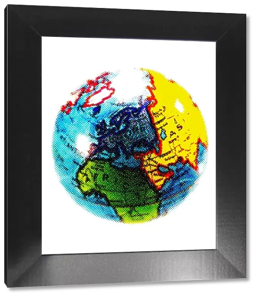 Globe of Earth Featuring Europe and Africa