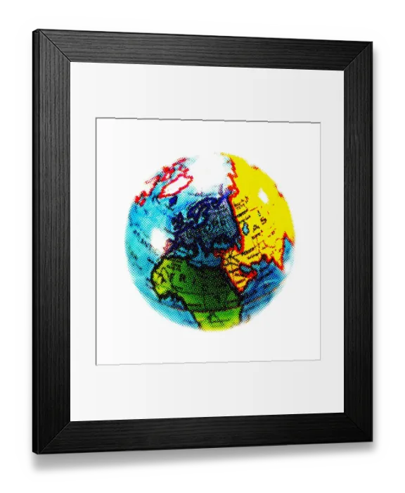 Framed Print : Globe of Earth Featuring Europe and Africa Framed Print : Globe of Earth Featuring Europe and Africa