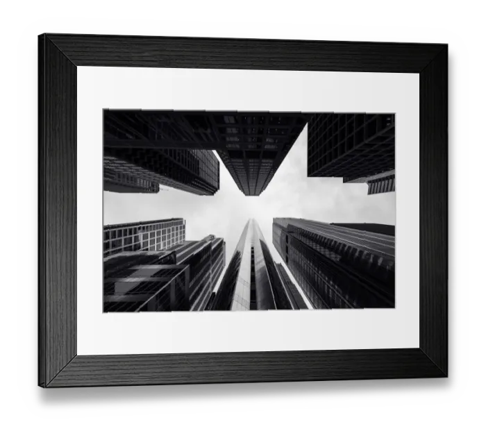 Framed Print : Black and White, Looking Up, Hyatt Center, Chicago, Illinois, America Framed Print : Black and White, Looking Up, Hyatt Center, Chicago, Illinois, America