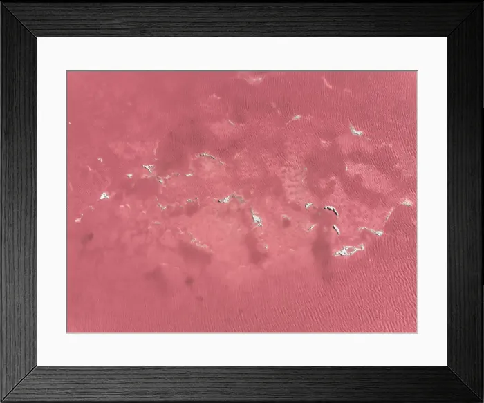 Framed Print : Aerial shot looking down on salt textures, Laguna Colorada, Bolivia Framed Print : Aerial shot looking down on salt textures, Laguna Colorada, Bolivia