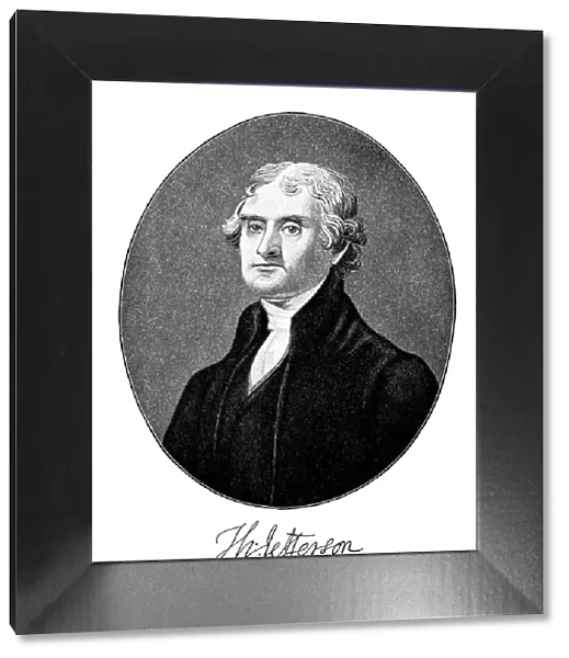 Portrait of Thomas Jefferson, third president of the United States (1801 - 1809)