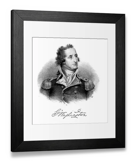 Framed Print : Portrait of George Washington, first president of the United States from 1789 to 1797 Framed Print : Portrait of George Washington, first president of the United States from 1789 to 1797