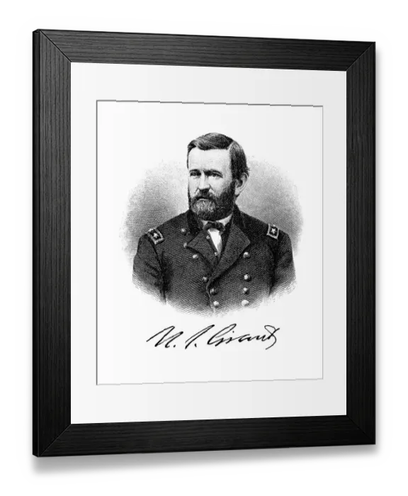 Framed Print : Portrait of Ulysses S. Grant, 18th president of the United States from 1869 to 1877 Framed Print : Portrait of Ulysses S. Grant, 18th president of the United States from 1869 to 1877