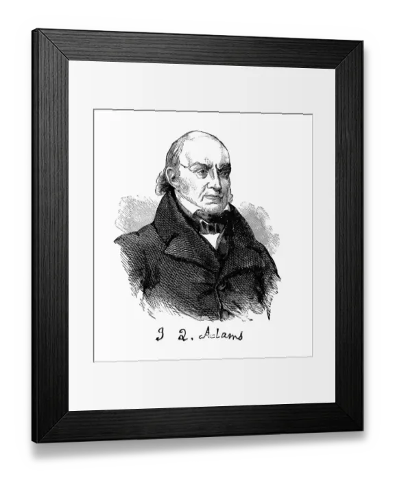 Framed Print : Portrait of John Quincy Adams, sixth president of the United States, from 1825 to 1829 Framed Print : Portrait of John Quincy Adams, sixth president of the United States, from 1825 to 1829