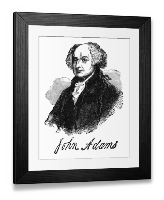 Framed Print : Portrait of John Adams, second president of the United States (1797 to 1801) Framed Print : Portrait of John Adams, second president of the United States (1797 to 1801)