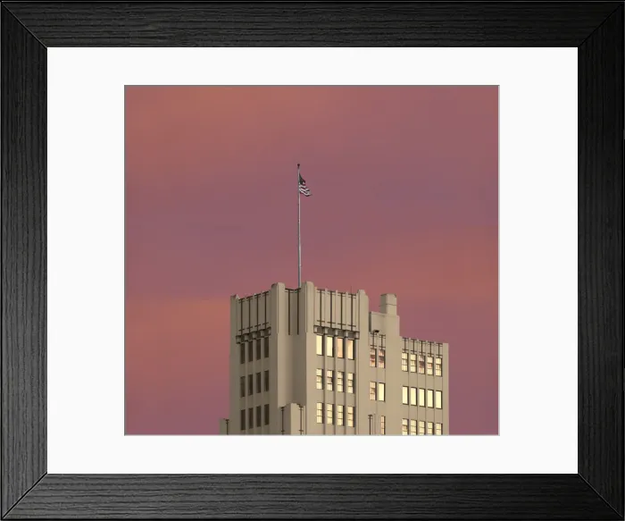 Framed Print : Art Deco Architecture At Sunset Framed Print : Art Deco Architecture At Sunset