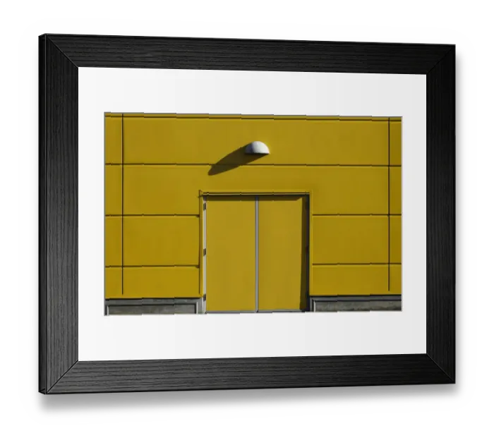 Framed Print : Yellow Door Symmetry Framed Print : Yellow Door Symmetry