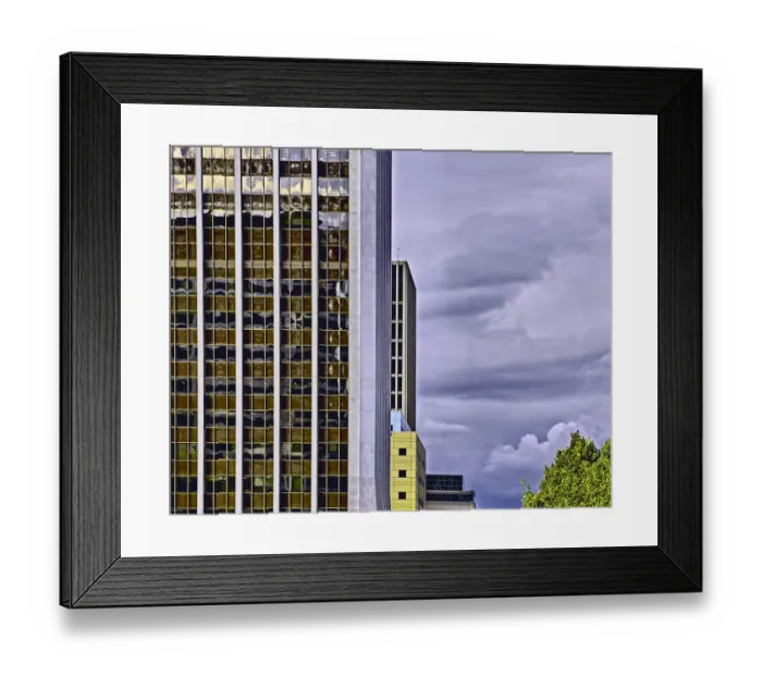 Framed Print : Cloudy Urban Skyline Framed Print : Cloudy Urban Skyline