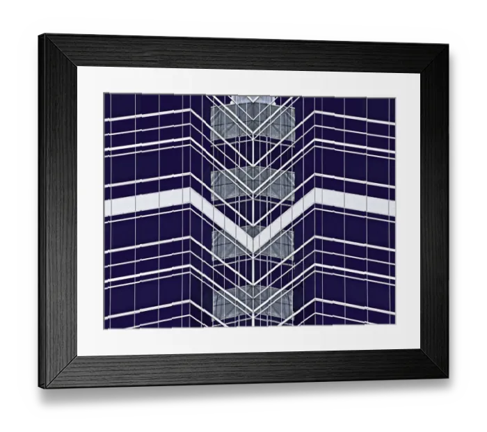 Framed Print : Blue Symmetry