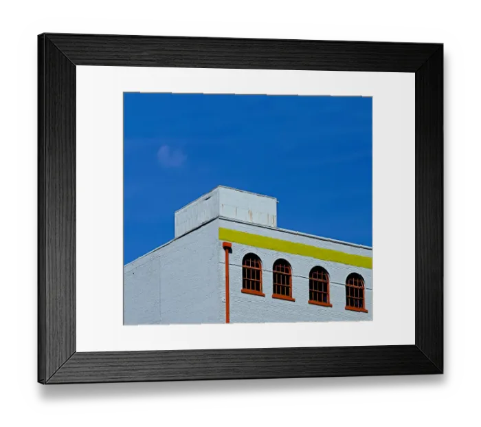Framed Print : White Brick Warehouse Framed Print : White Brick Warehouse