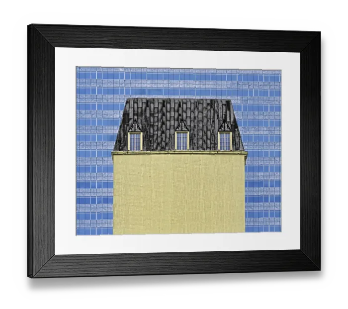 Framed Print : Yellow Concrete Symmetry Framed Print : Yellow Concrete Symmetry