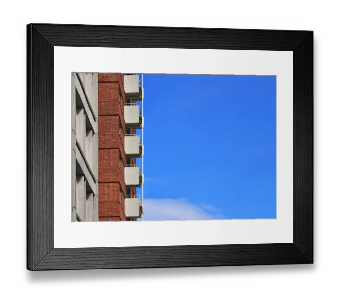 Framed Print : Skyscraper Sideview