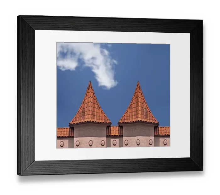 Framed Print : Two Terr-Cotta Tops