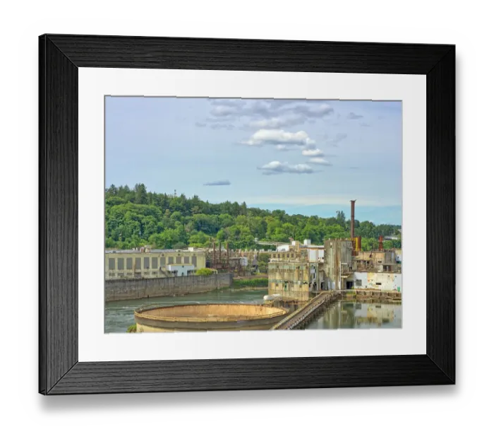 Framed Print : Willamette Falls Hydroelectric Plant Framed Print : Willamette Falls Hydroelectric Plant