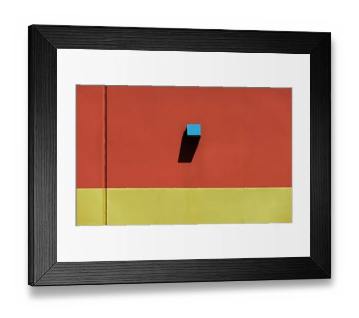 Framed Print : Red And Yellow Wall Framed Print : Red And Yellow Wall