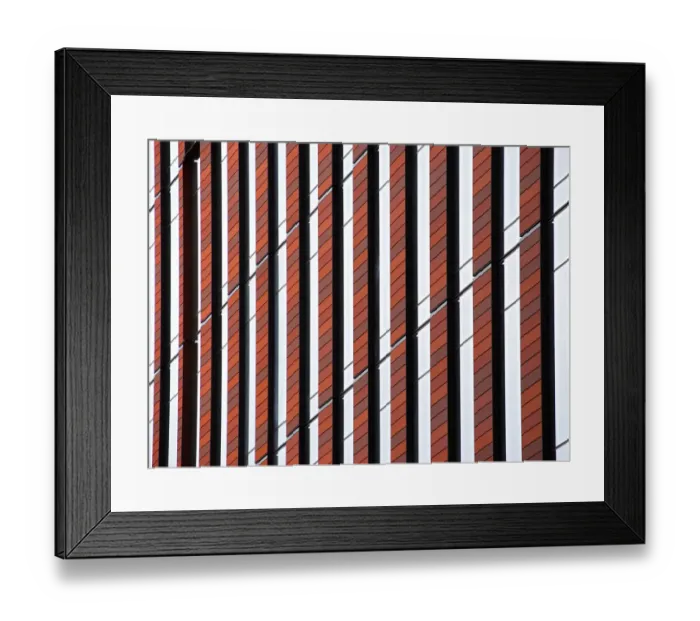 Framed Print : Red Striped Wall Framed Print : Red Striped Wall