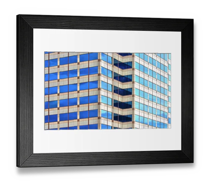 Framed Print : Blue Glass Continuum Framed Print : Blue Glass Continuum