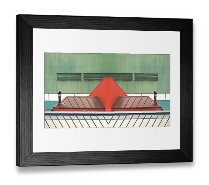 Framed Print : Rooftop Symmetry Framed Print : Rooftop Symmetry