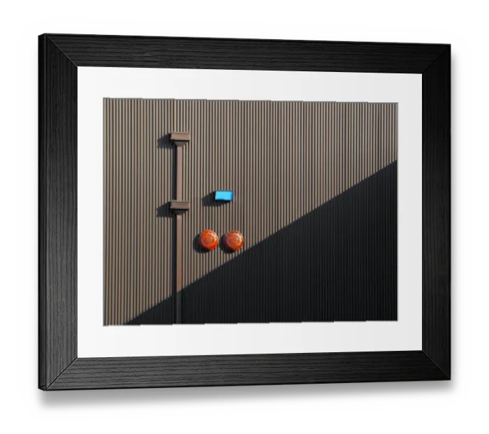 Framed Print : Brown Metal Wall Framed Print : Brown Metal Wall
