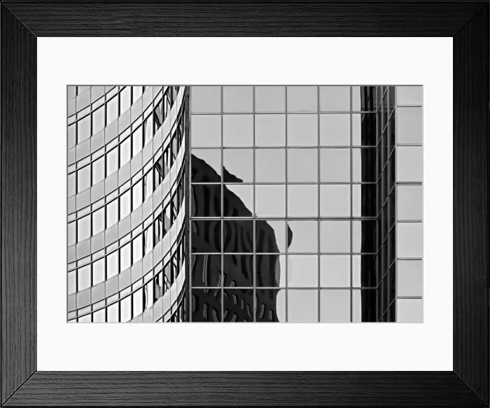 Framed Print : Black Glass Building Framed Print : Black Glass Building