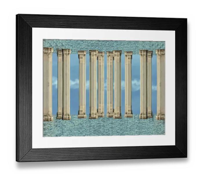 Framed Print : Digital Columns Framed Print : Digital Columns