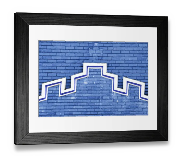 Framed Print : Blue Bar Bricks Framed Print : Blue Bar Bricks