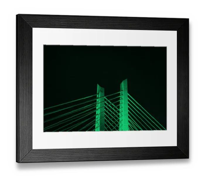 Framed Print : Tilikum Crossing Bridge at Night Framed Print : Tilikum Crossing Bridge at Night