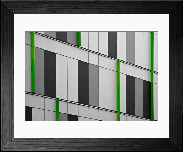 Framed Print : Green Metal Wall Design Framed Print : Green Metal Wall Design
