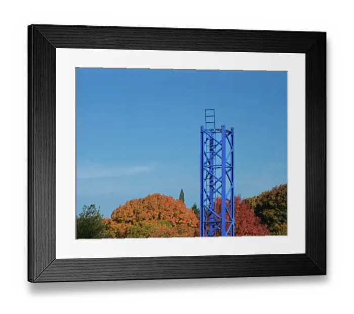 Framed Print : Sky Blue Ladder Framed Print : Sky Blue Ladder