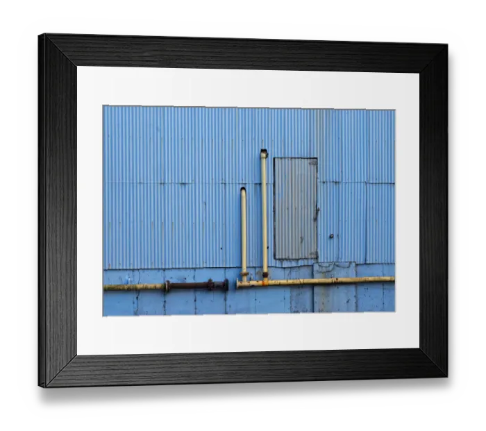 Framed Print : Blue Metal Door Framed Print : Blue Metal Door
