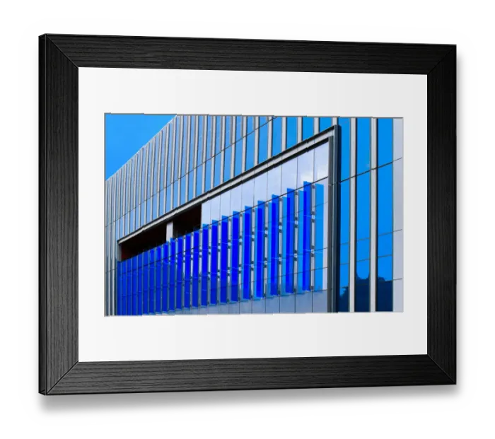 Framed Print : Blue Glass Style Framed Print : Blue Glass Style