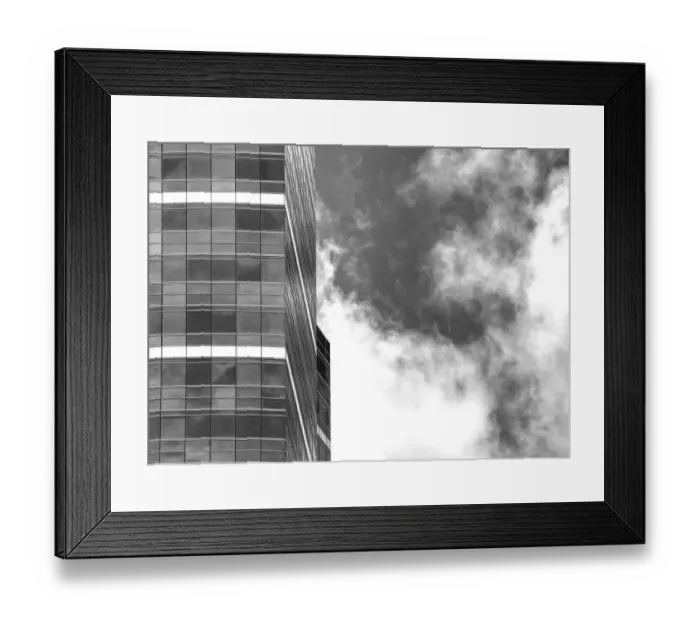 Framed Print : Black Glass Reflections Framed Print : Black Glass Reflections