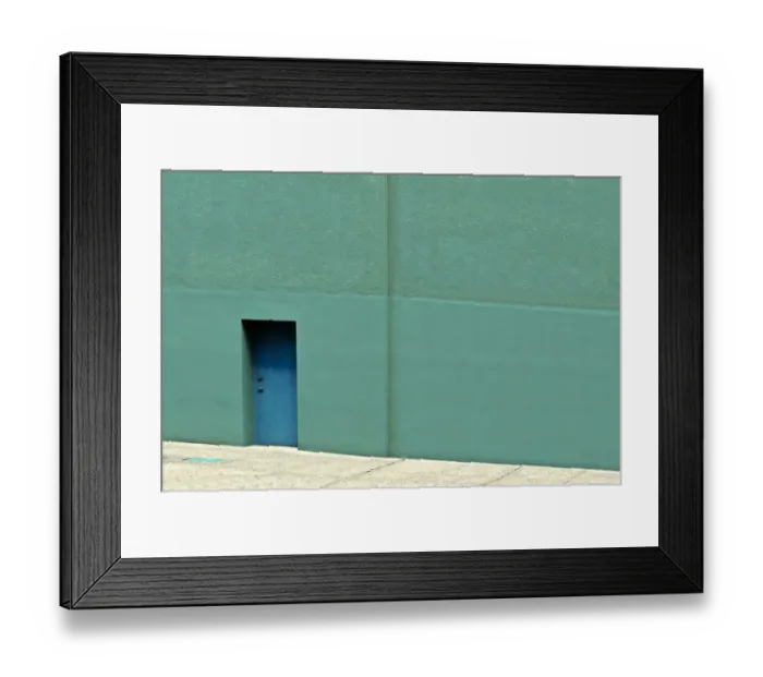 Framed Print : Blue Door. A color photograph of an entrance to a commercial building in downtown Portland Framed Print : Blue Door. A color photograph of an entrance to a commercial building in downtown Portland